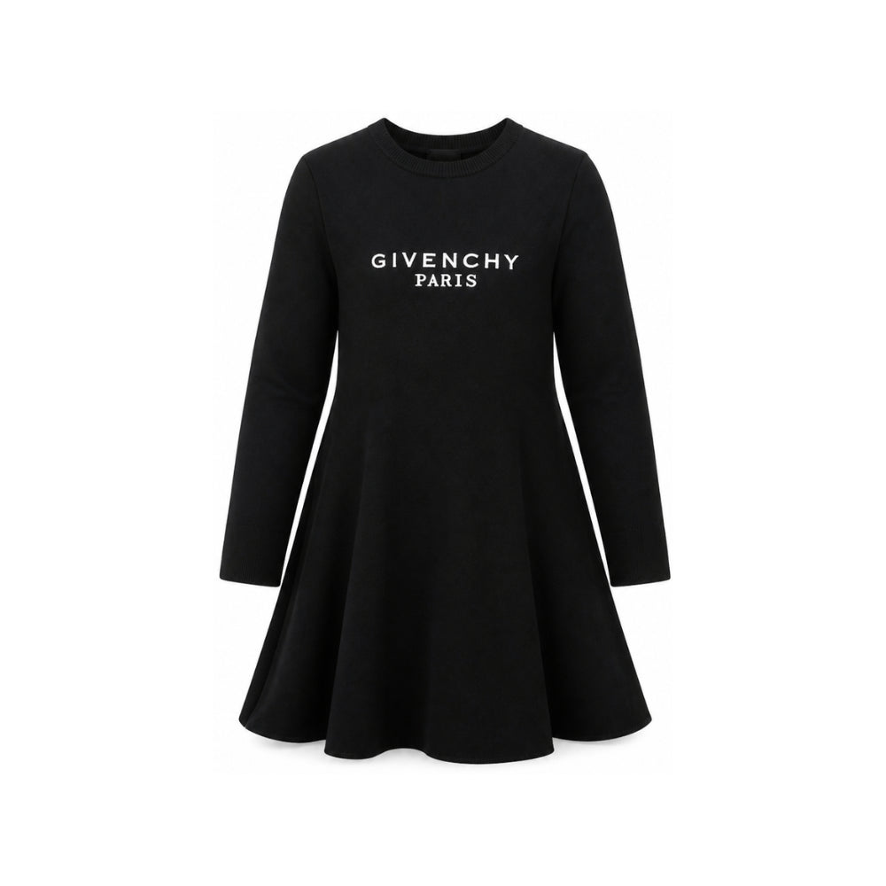 Abito per bambina Givenchy Kids nero con dettaglio logo H31332 09B GIVENCHY KIDS