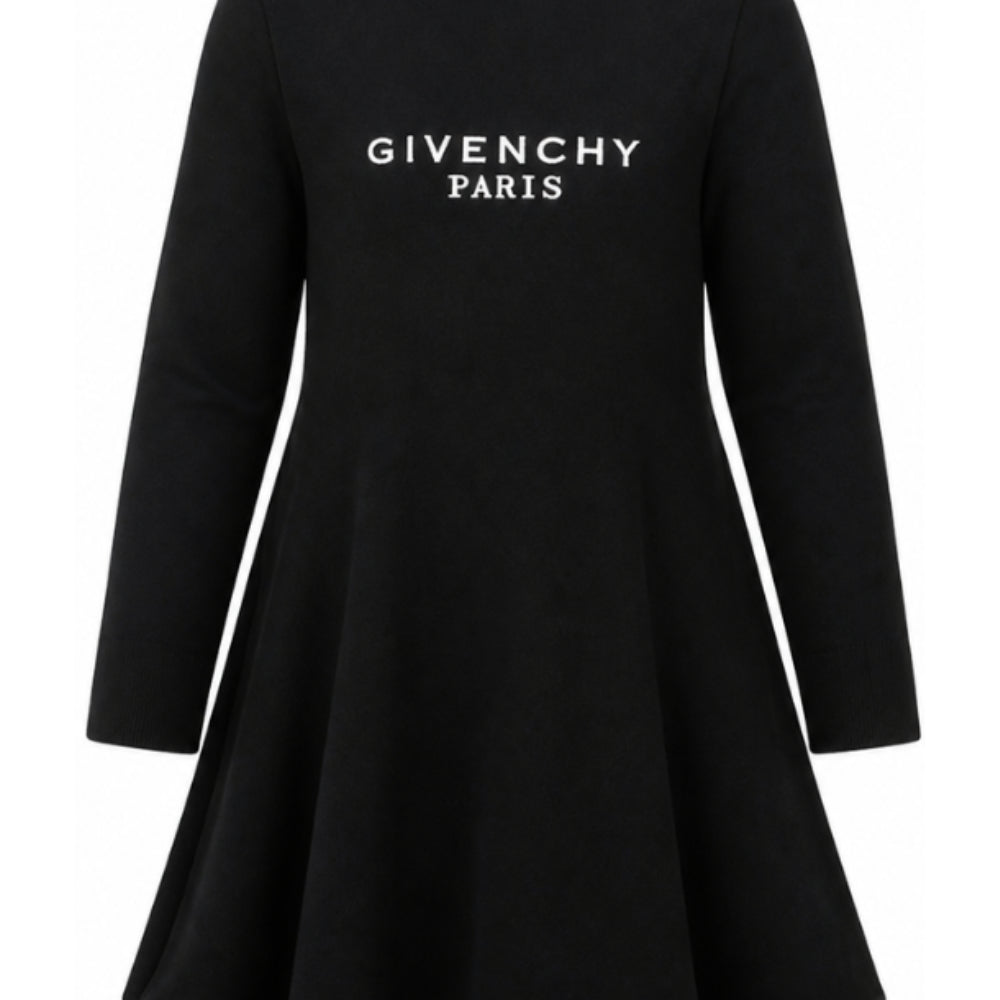 Abito per bambina Givenchy Kids nero con dettaglio logo H31332 09B GIVENCHY KIDS