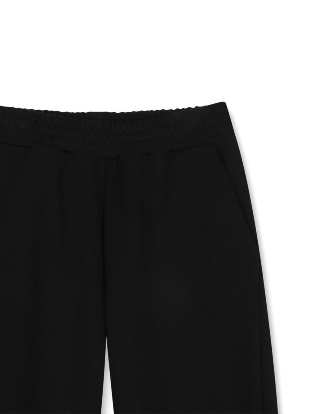 Pantaloni per bambina Givenchy Kids neri con stampa logo sul davanti H31336 09B GIVENCHY KIDS
