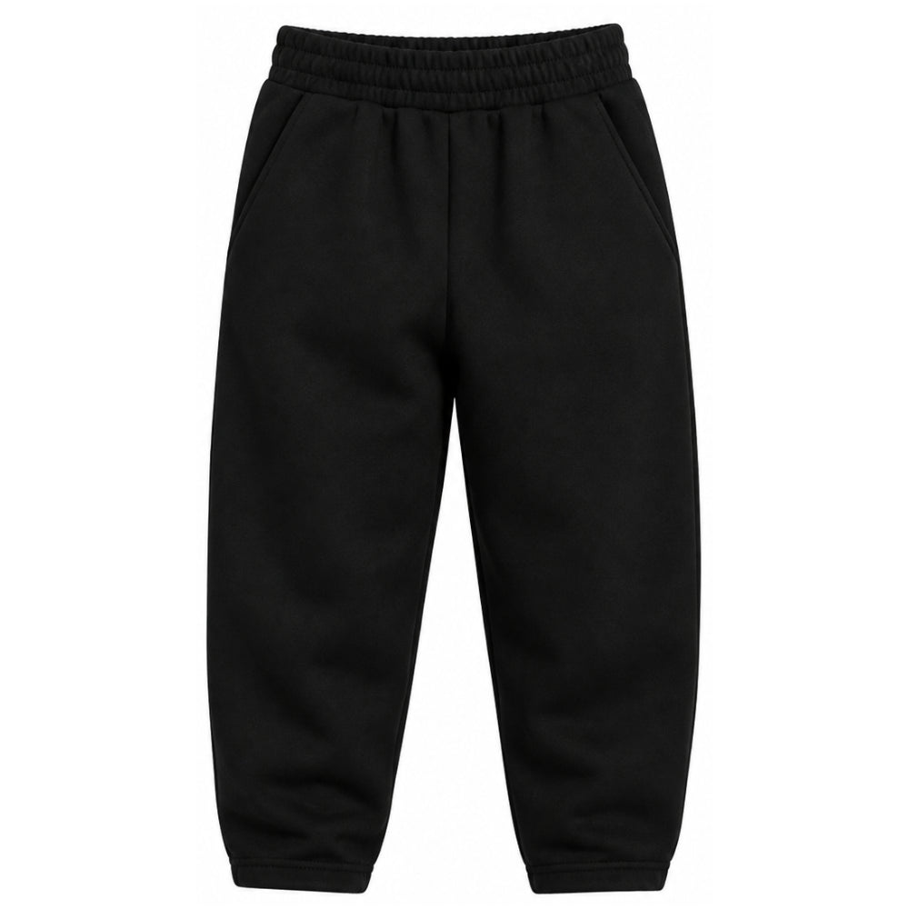 Pantaloni per bambina Givenchy Kids neri con stampa logo sul davanti H31336 09B GIVENCHY KIDS
