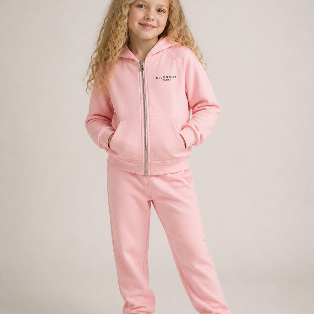 Pantaloni sportivi per bambina Givenchy Kids rosa con stampa H31336 46G GIVENCHY KIDS
