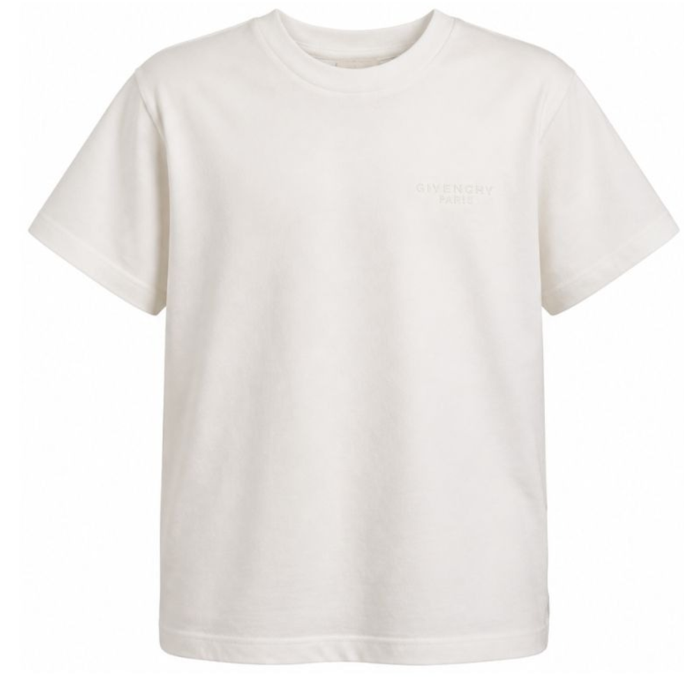 T-shirt per bambino Givenchy Kids bianca con logo sul petto H31344 117 GIVENCHY KIDS