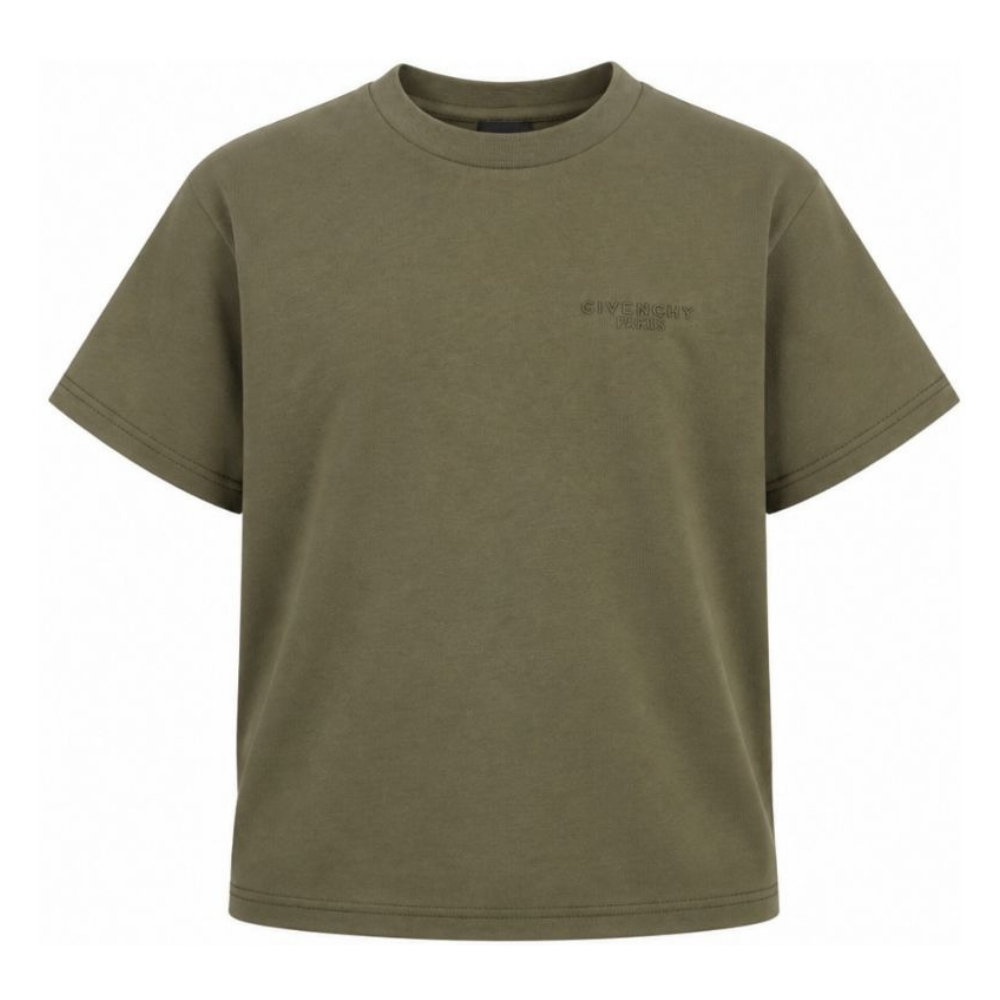 T-shirt per bambino Givenchy Kids verde con logo sul davanti H31344 653 GIVENCHY KIDS
