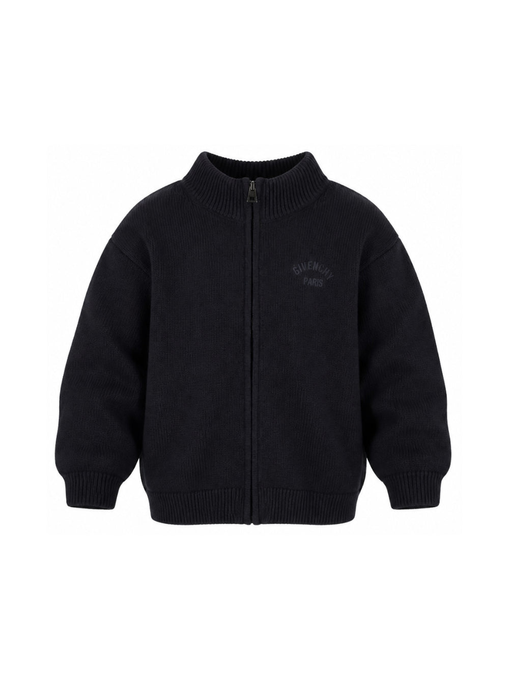 Cardigan per bambino Givenchy Kids blu navi con logo ricamato sul davanti H31349 853 GIVENCHY KIDS