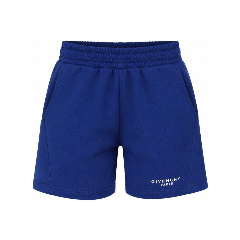 Shorts per bambino Givenchy Kids blu con stampa con logo sul davanti H31361 865 GIVENCHY KIDS