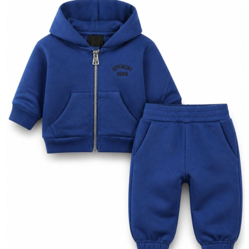 Completo per neonato Givenchy Kids blu con dettaglio logo H31366 865 GIVENCHY KIDS