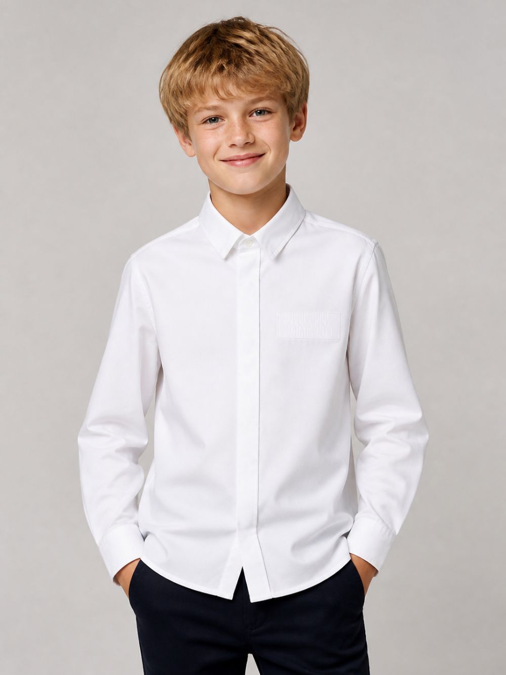 Camicia per bambino Givenchy Kids bianca con colletto classico H31391 10P GIVENCHY KIDS