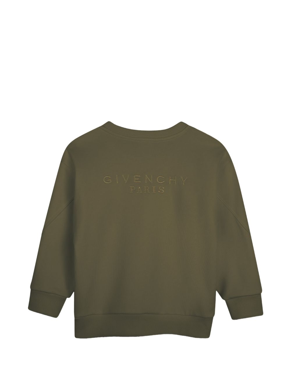 Felpa per bambino Givenchy Kids verde con logo ricamato sul davanti H31396 653 GIVENCHY KIDS