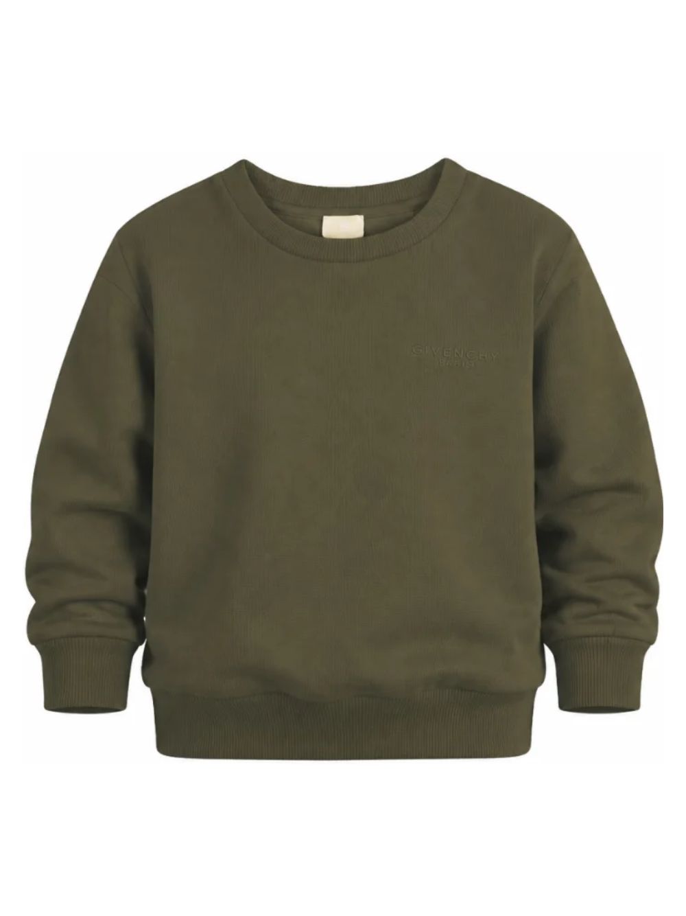 Felpa per bambino Givenchy Kids verde con logo ricamato sul davanti H31396 653 GIVENCHY KIDS
