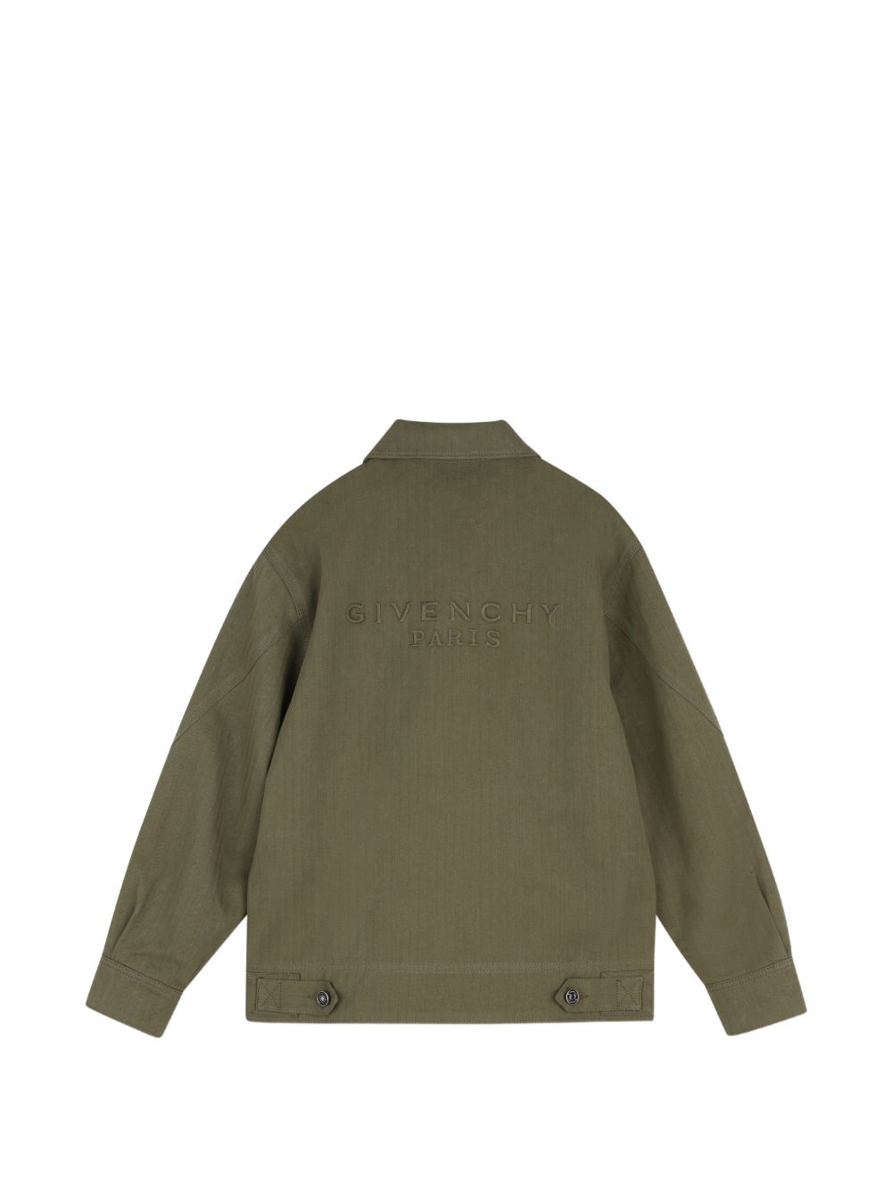 Giubbino per bambino Givenchy Kids verde con logo ricamato sul petto H31405 653 GIVENCHY KIDS