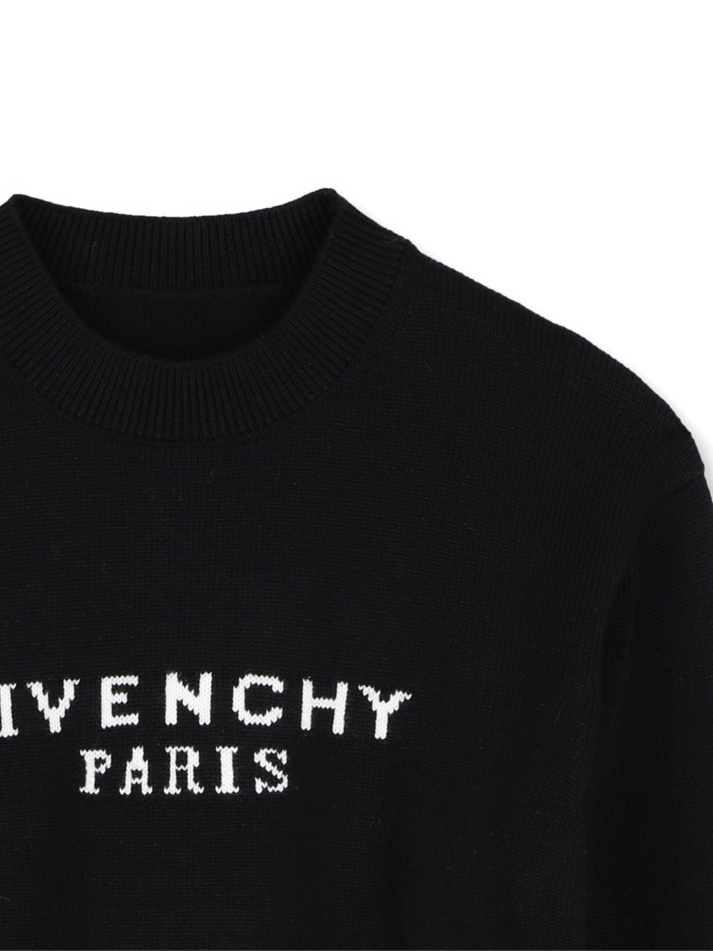 Maglione per bambino Givenchy Kids nero con logo ricamato sul davanti H31441 09B GIVENCHY KIDS