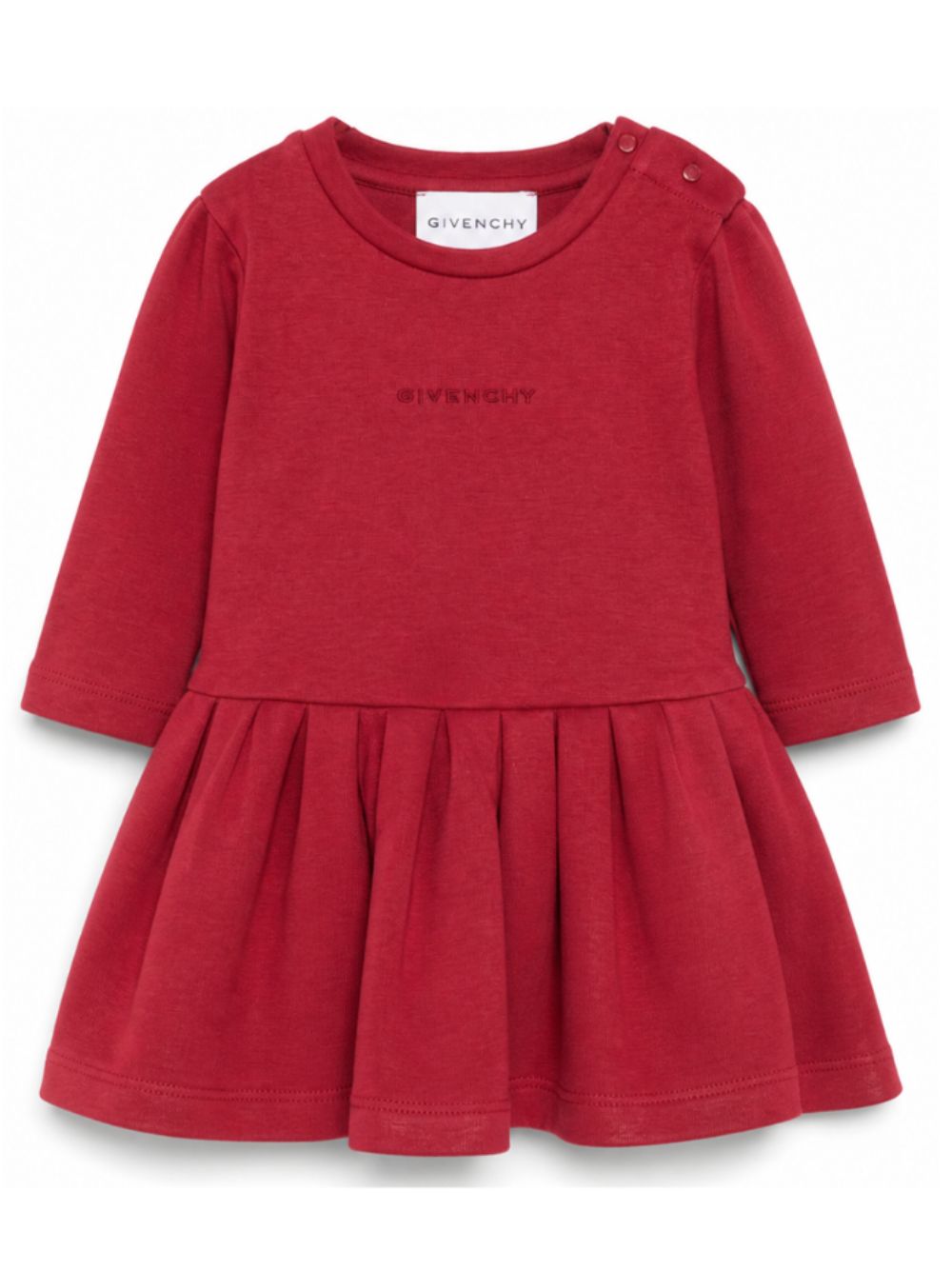 Abito per neonata Givenchy Kids bordeaux con logo sul davanti H31463 96D GIVENCHY KIDS
