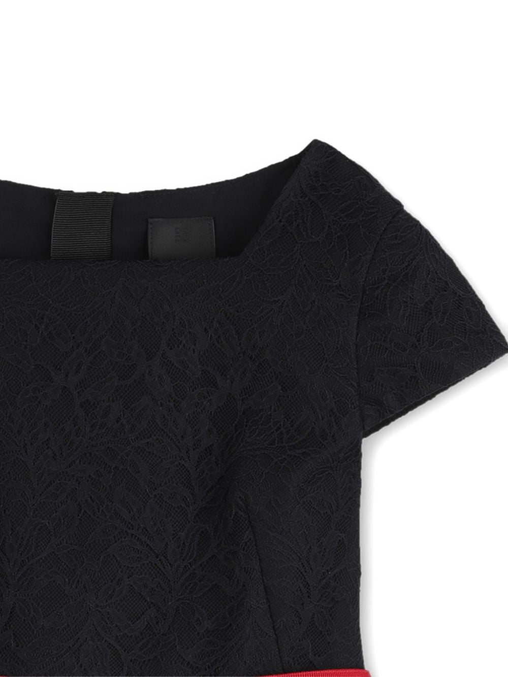 Abito per bambina Givenchy Kids nero a fiori con cintura H31547 09B GIVENCHY KIDS
