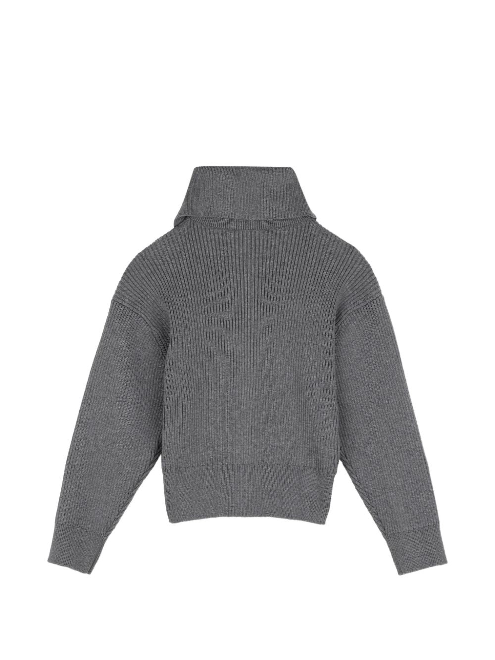 Cardigan per bambina Givenchy Kids grigio a coste con applicazione H31549 A47 GIVENCHY KIDS