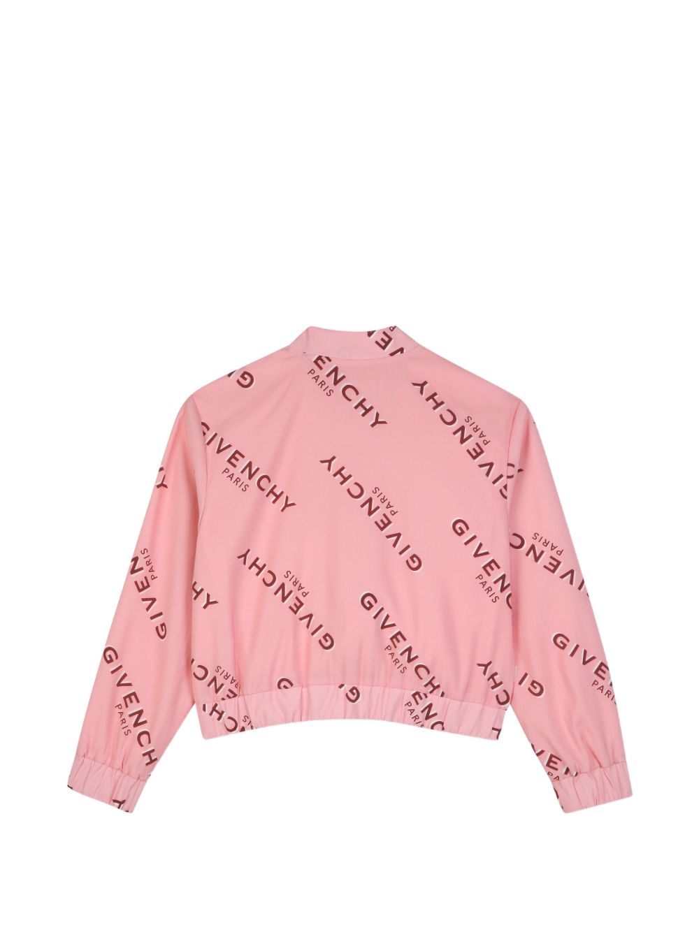 Completo felpa e shorts per bambina Givenchy Kids rosa con stampa logo all-over H31553 46G GIVENCHY KIDS