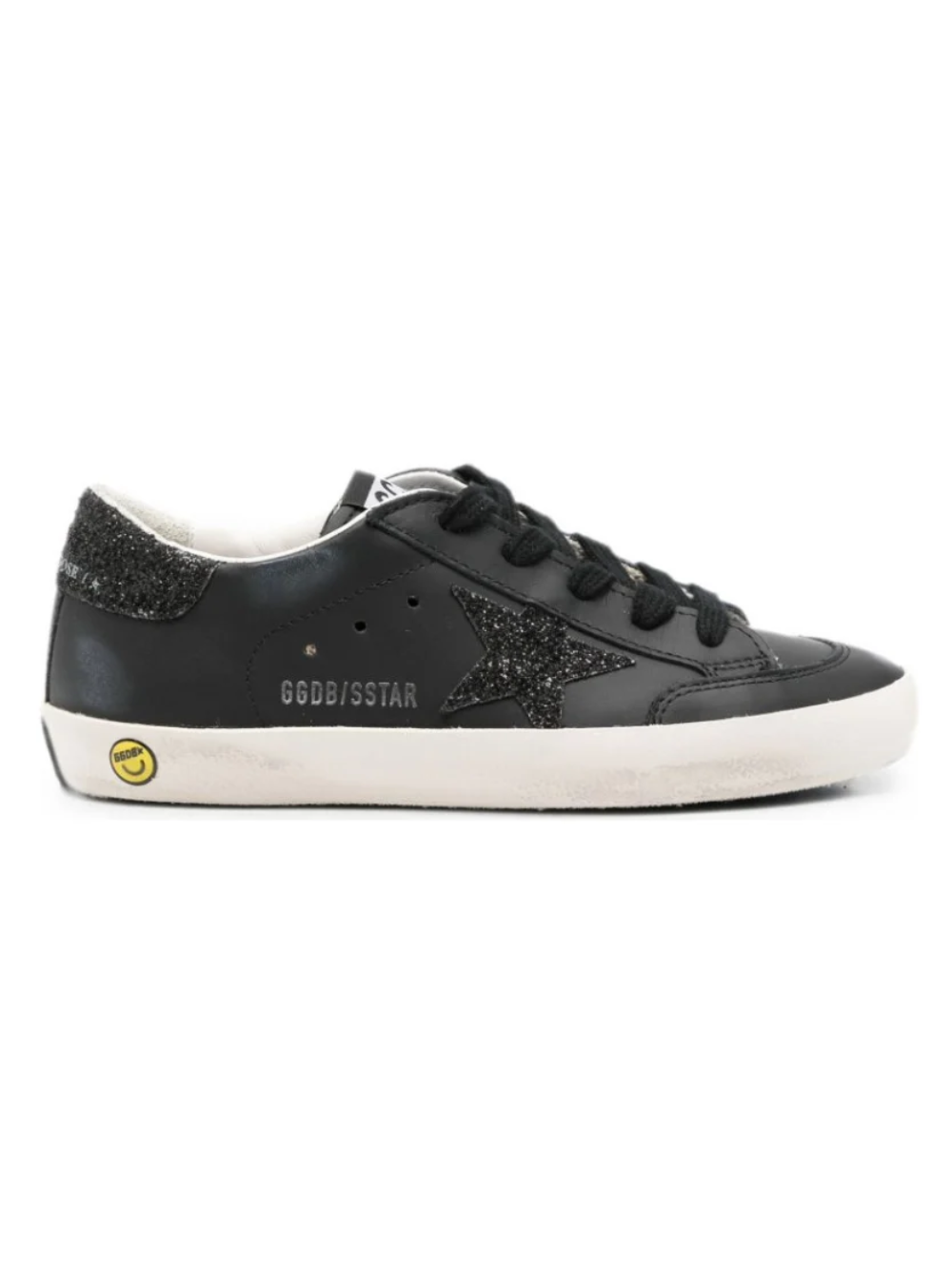 Sneakers per bambina Goolden Goose Kids nera con stella glitterata<BR/> F00107F008661 90100 GOLDEN GOOSE KIDS