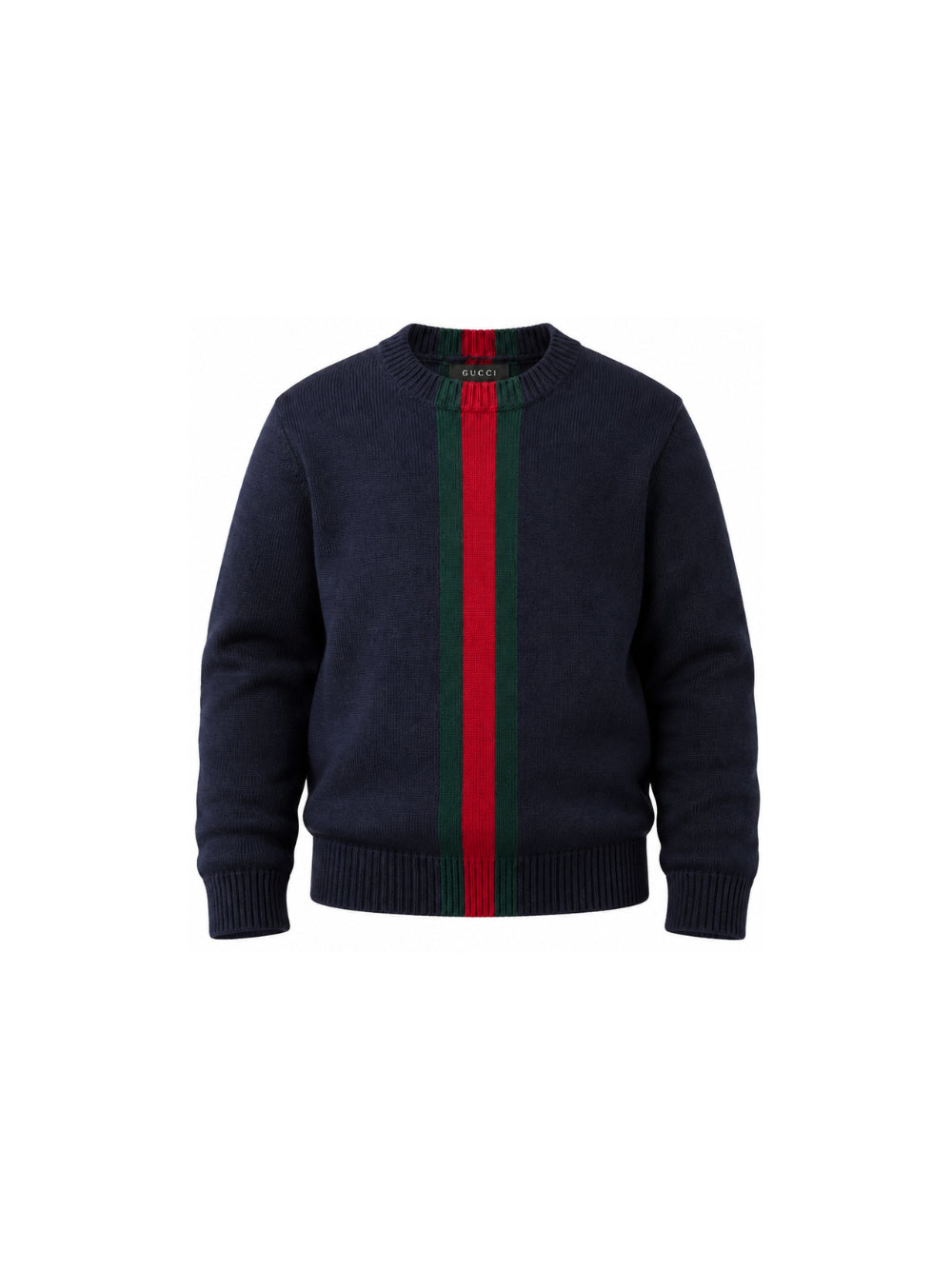 Maglione per bambino Gucci Kids blu in lana con decorazione Web 867433XKFKT 4154 GUCCI KIDS