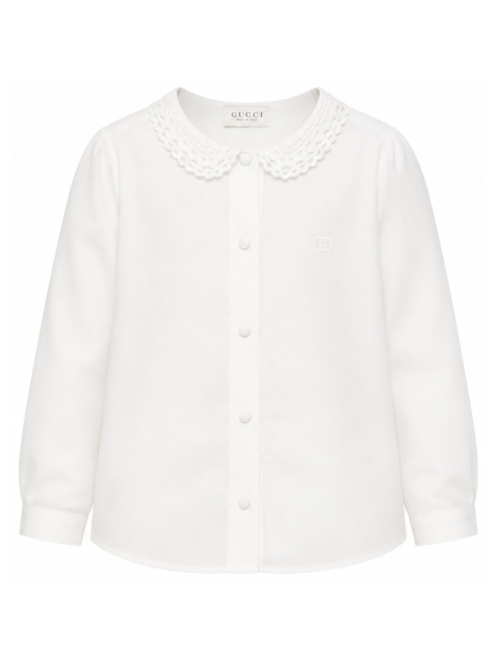 Camicia per bambina Gucci Kids bianca in pizzo 872837ZB365 9072 GUCCI KIDS