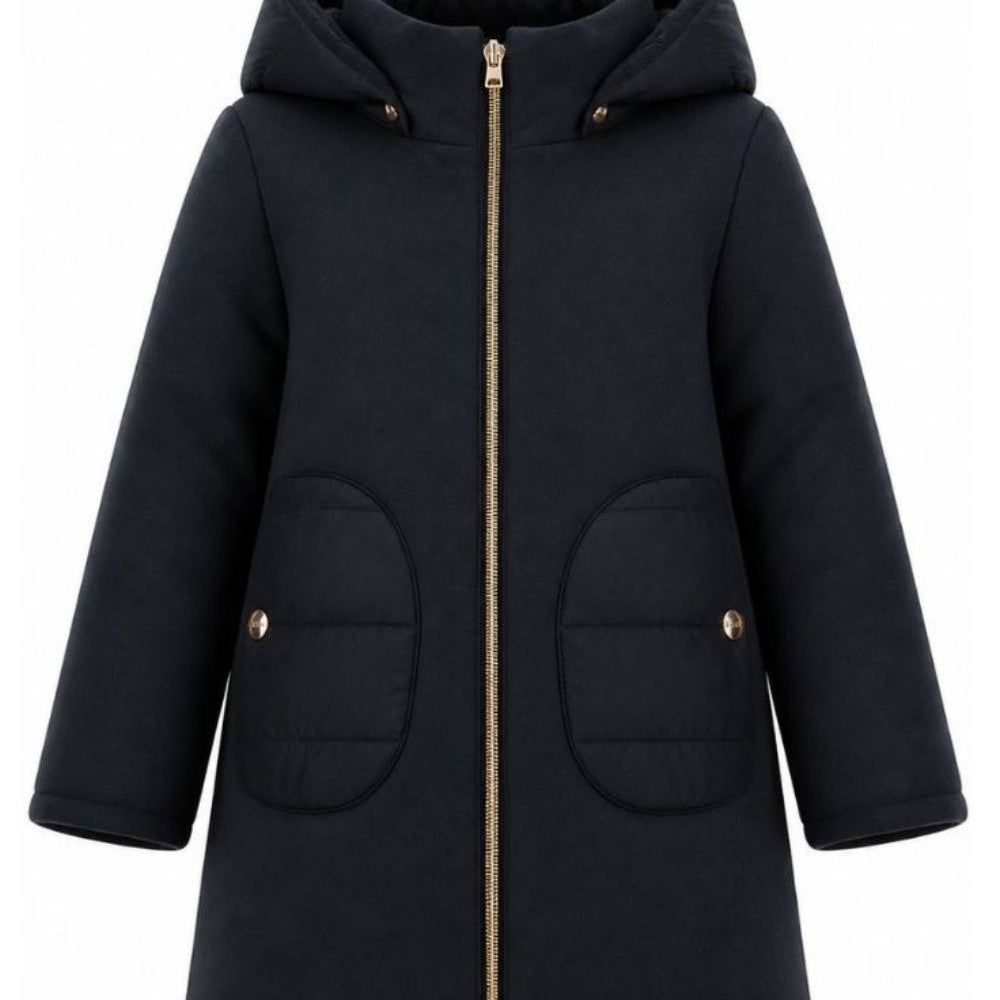 Cappotto per bambina Herno Kids blu con collo alto GC000049G33344 9202 HERNO KIDS