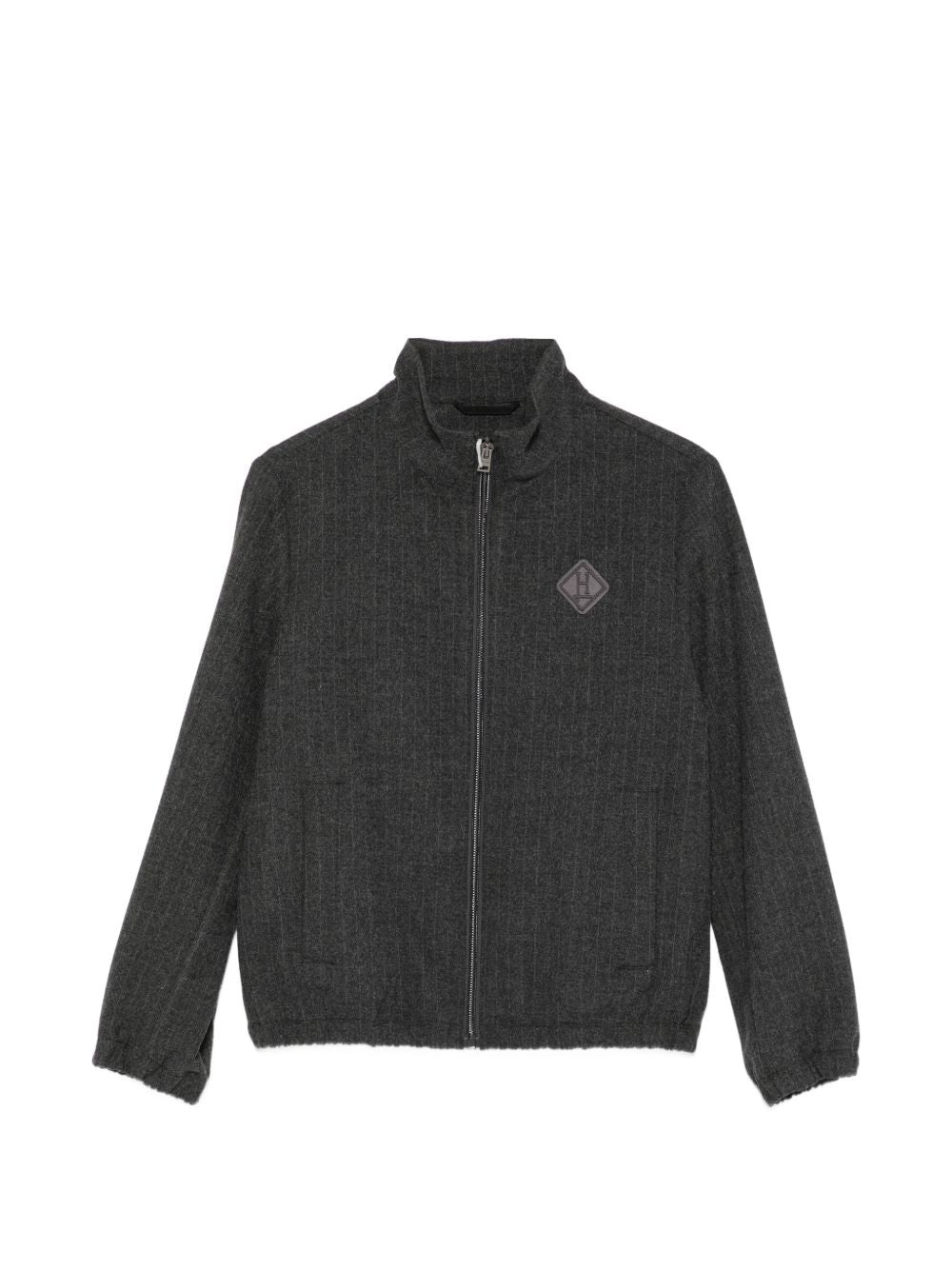 Giacca gessata per bambino Herno Kids grigia con collo alto GT000001B12935S 9487 HERNO KIDS