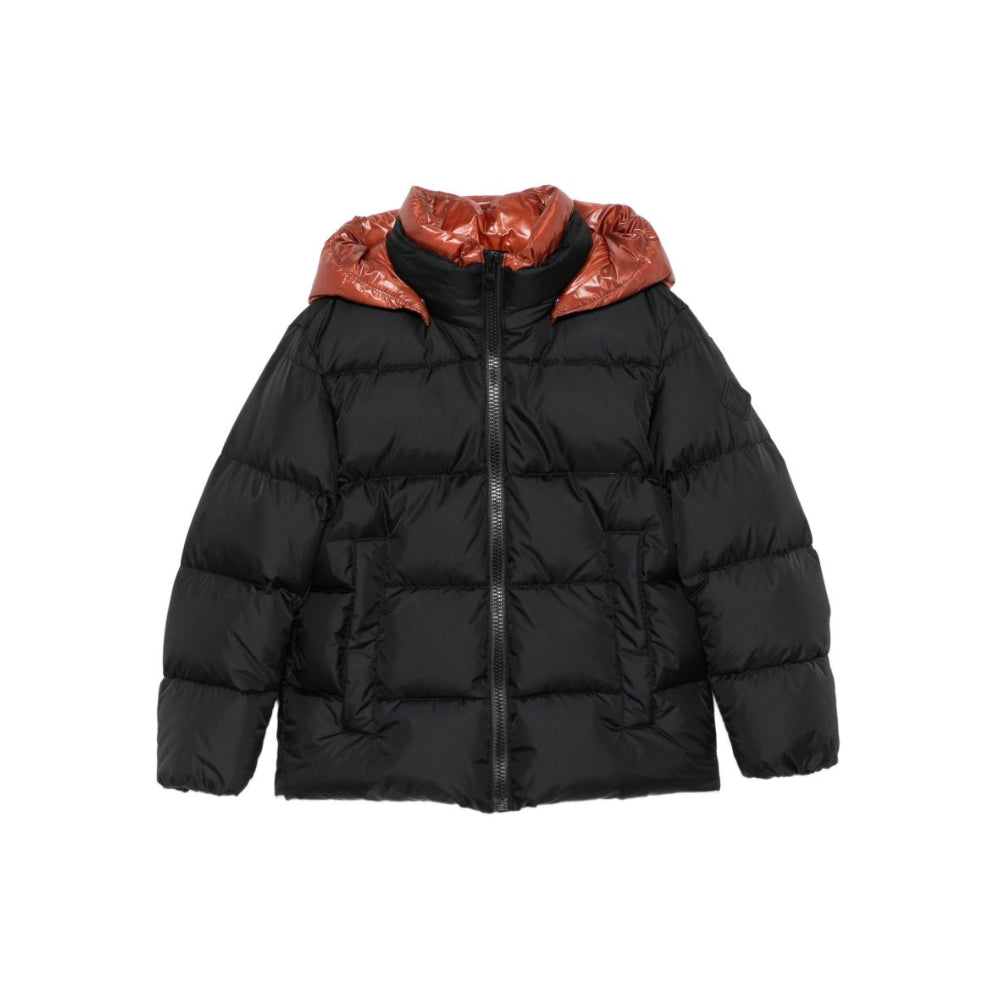Giubbino per bambino Herno Kids nero con cappuccio a contrasto PI000043X12004Z 9389 HERNO KIDS