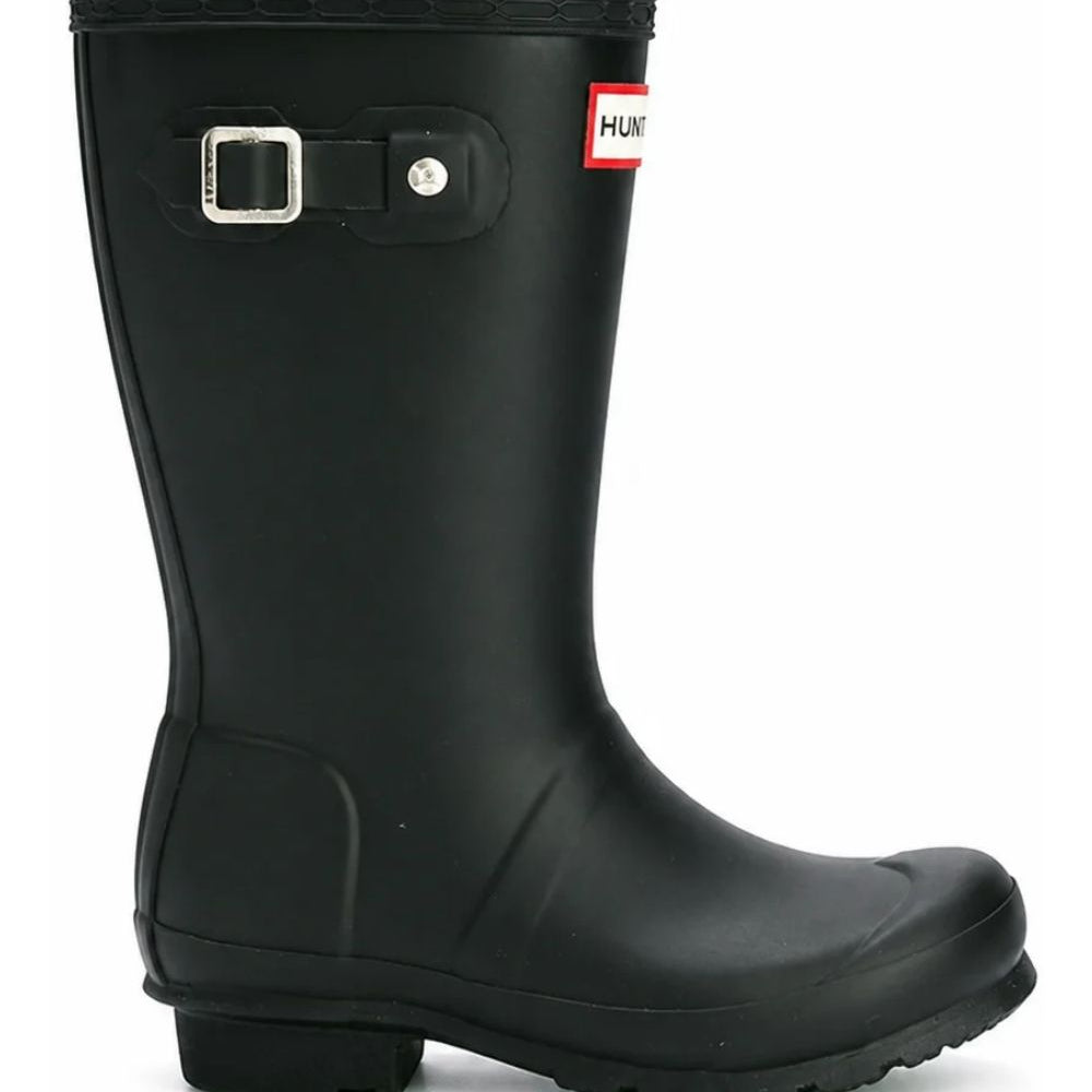 Stivali da piogga per bambini Hunter Kids neri con lunghezza al polpaccio HFRJ0017252 BLK HUNTER KIDS
