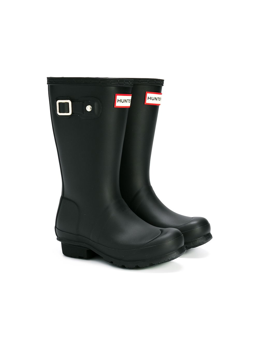 Stivali da piogga per bambini Hunter Kids neri con lunghezza al polpaccio HFRJ0017252 BLK HUNTER KIDS