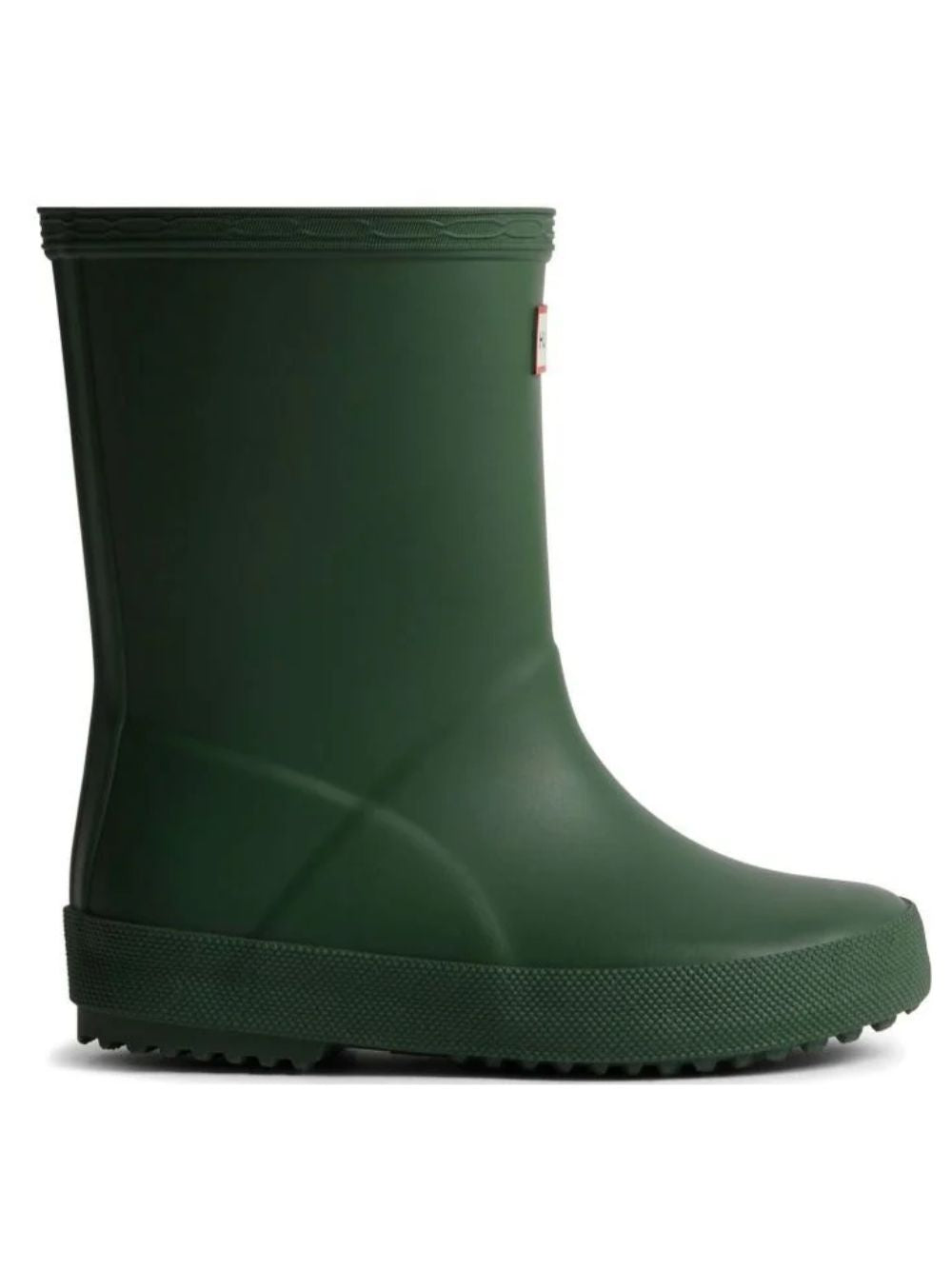 Stivali da pioggia per bambini Hunter Kids verde con patch logo sul davanti HFRK0032252 HGR HUNTER KIDS