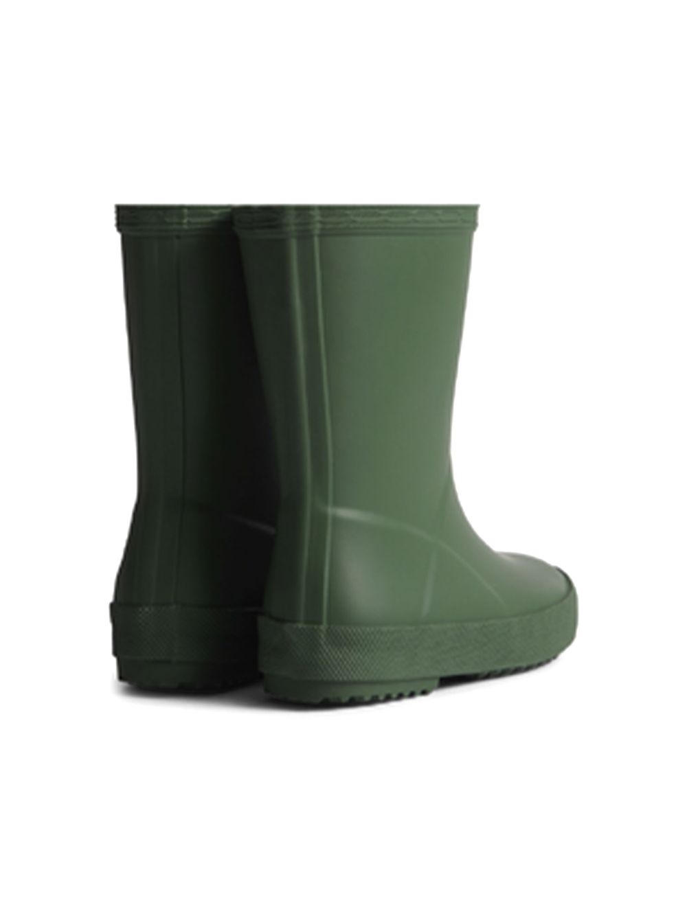 Stivali da pioggia per bambini Hunter Kids verde con patch logo sul davanti HFRK0032252 HGR HUNTER KIDS