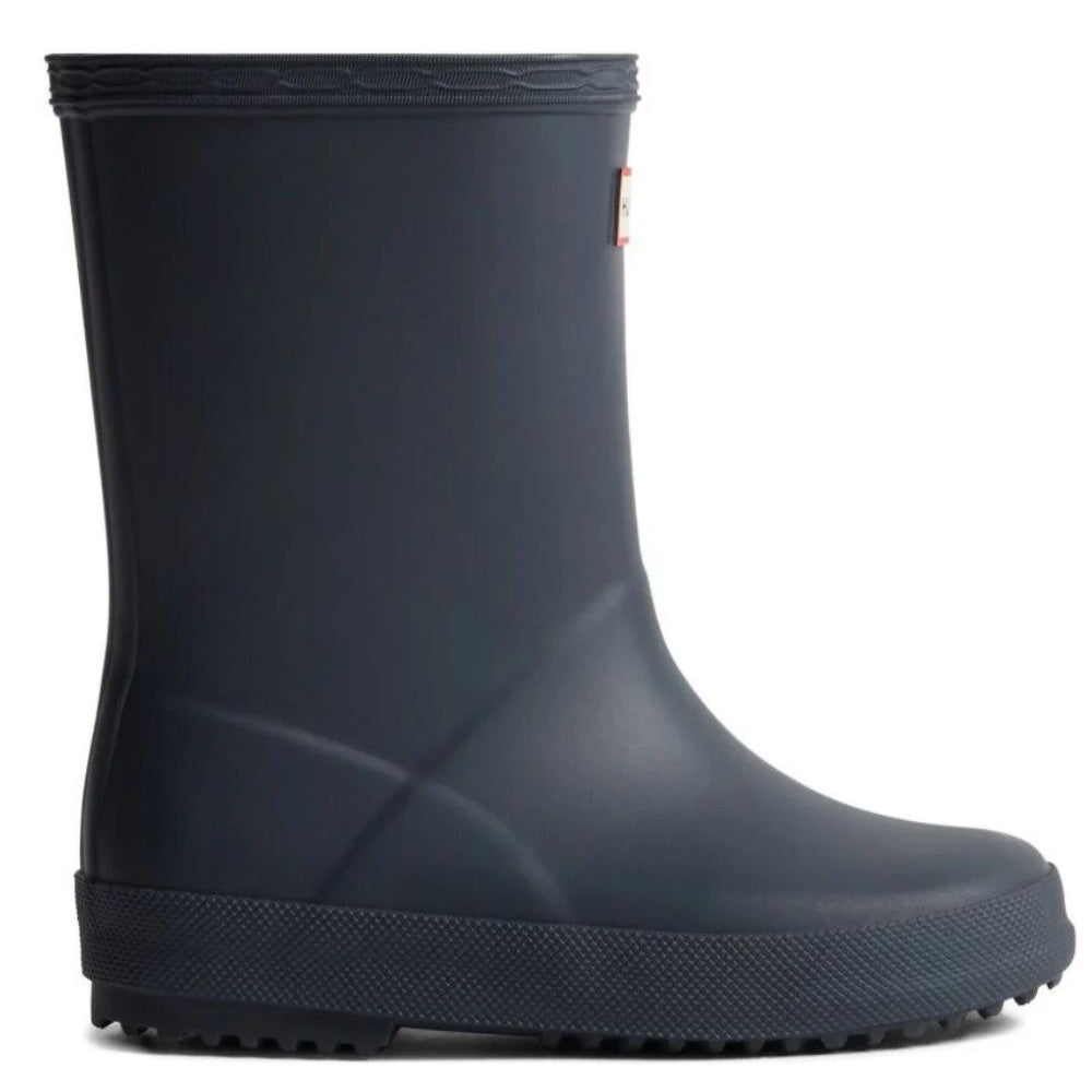 Stivali da pioggia per bambini Hunter Kids blu con patch logo sul davanti HFRK0032252 NVY HUNTER KIDS