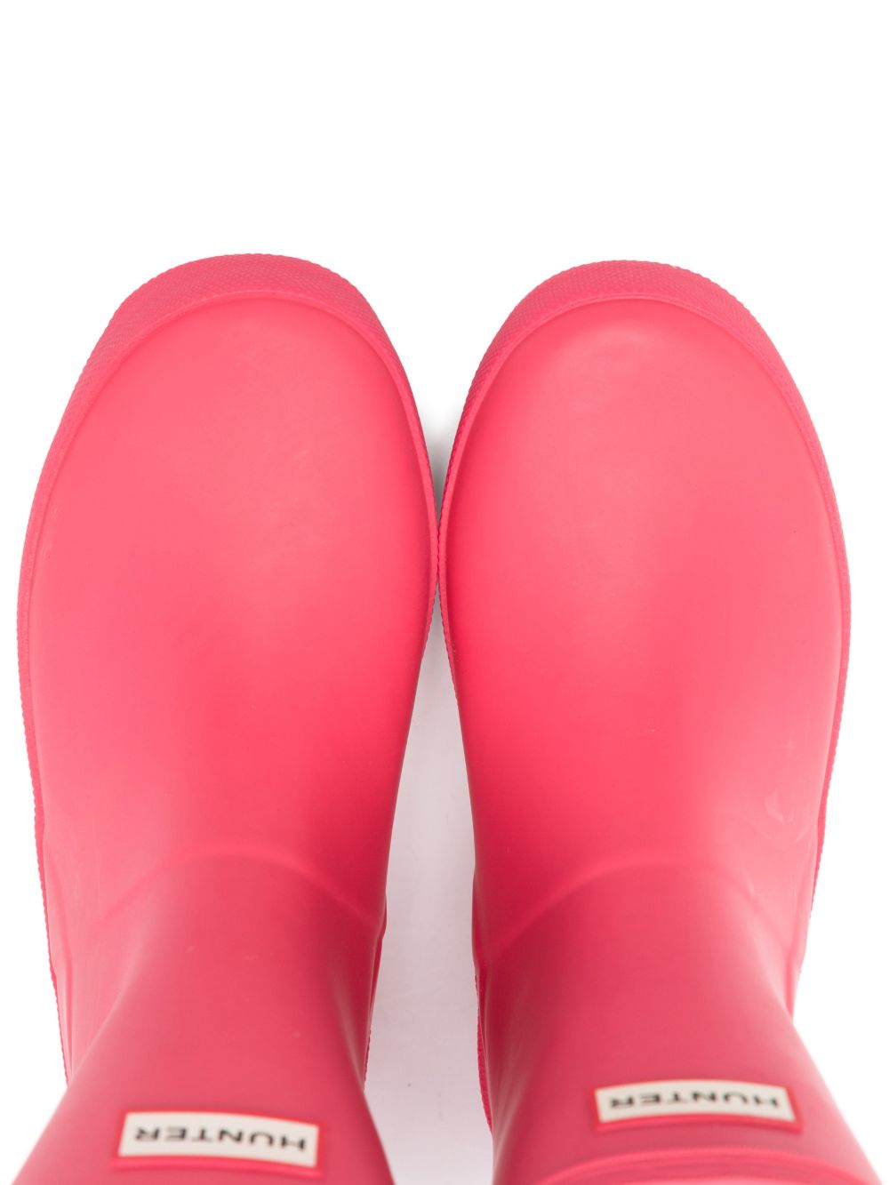 Stivali da pioggia per bambina Hunter Kids rosa con logo applicato sul davanti HFRK0032252 RBP HUNTER KIDS