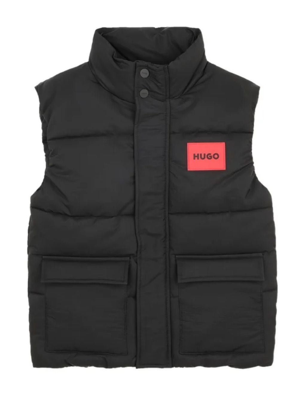 Giubbino per bambino Hugo Kids nero con patch logo sul davanti G01180 09B Hugo KIDS
