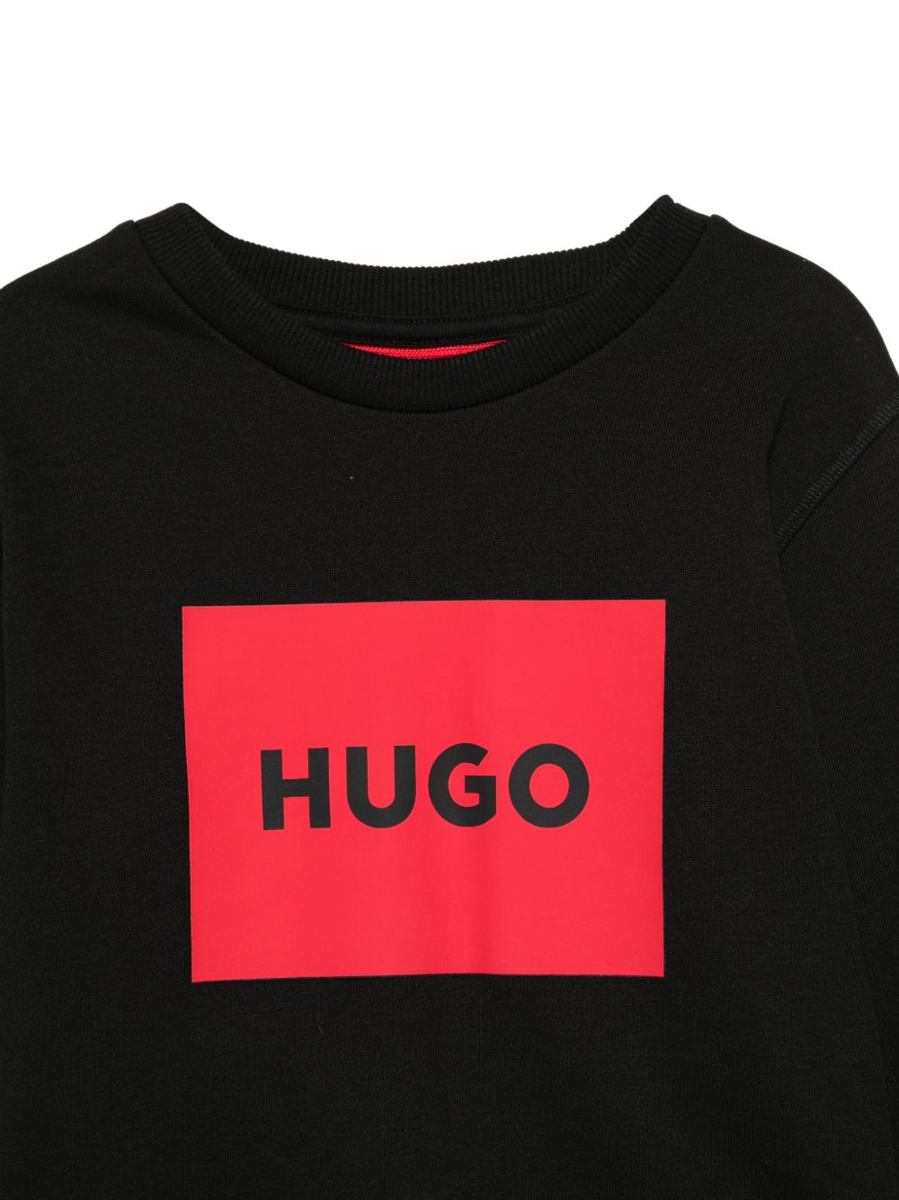 Felpa per bambino Hugo Kids nera con dettaglio logo G01184 09B Hugo KIDS