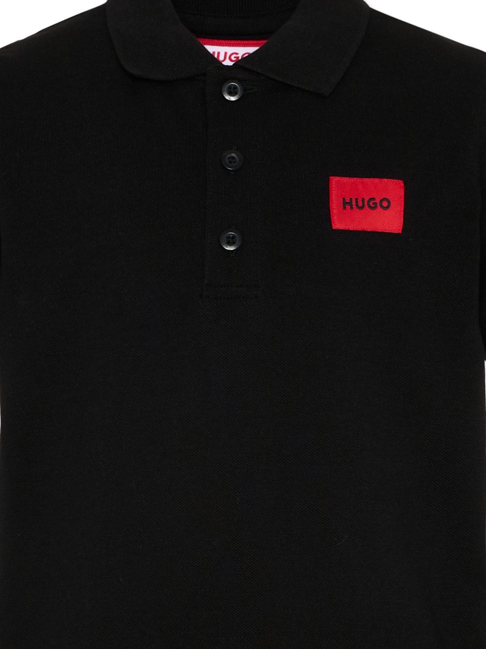 T-shirt per bambino Hugo Kids nera con colletto stile polo G01186 09B Hugo KIDS