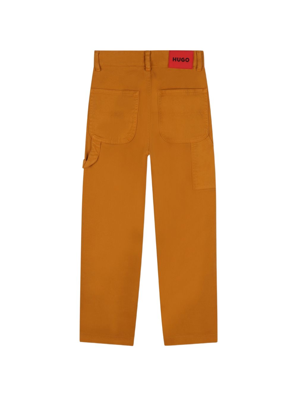 Pantaloni per bambino Hugo Kids arancioni con applicazione posteriore con logo G01223 30B Hugo KIDS