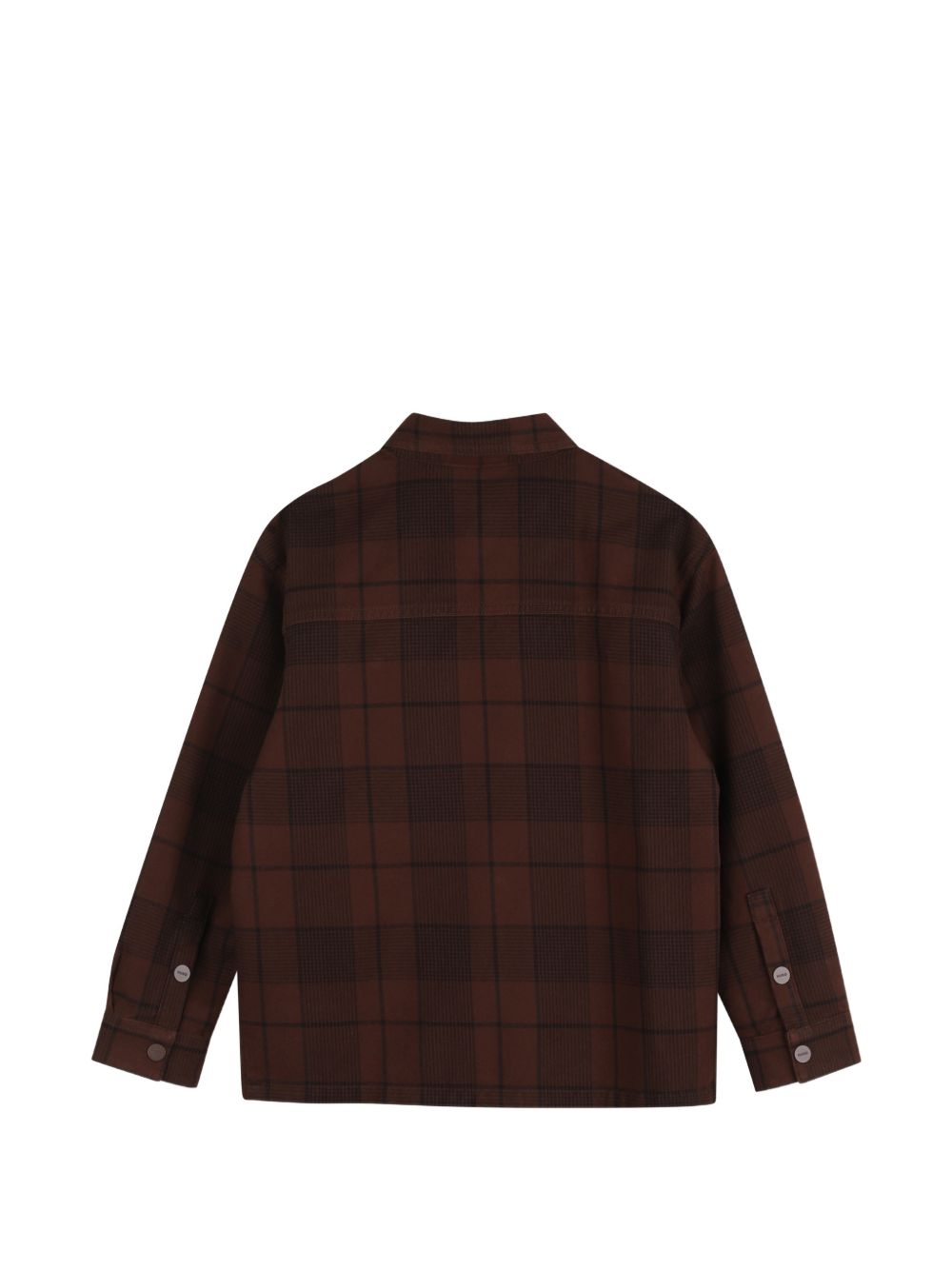 Camicia per bambino Hugo Kids marrone con design a quadri G01226 33G Hugo KIDS