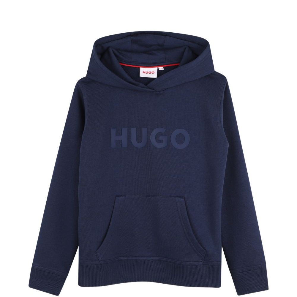 Felpa per bambino Hugo Kids blu con logo sul davanti G01231 85C Hugo KIDS