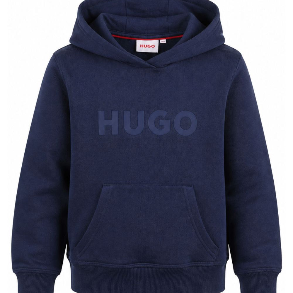 Felpa per bambino Hugo Kids blu con logo sul davanti G01231 85C Hugo KIDS