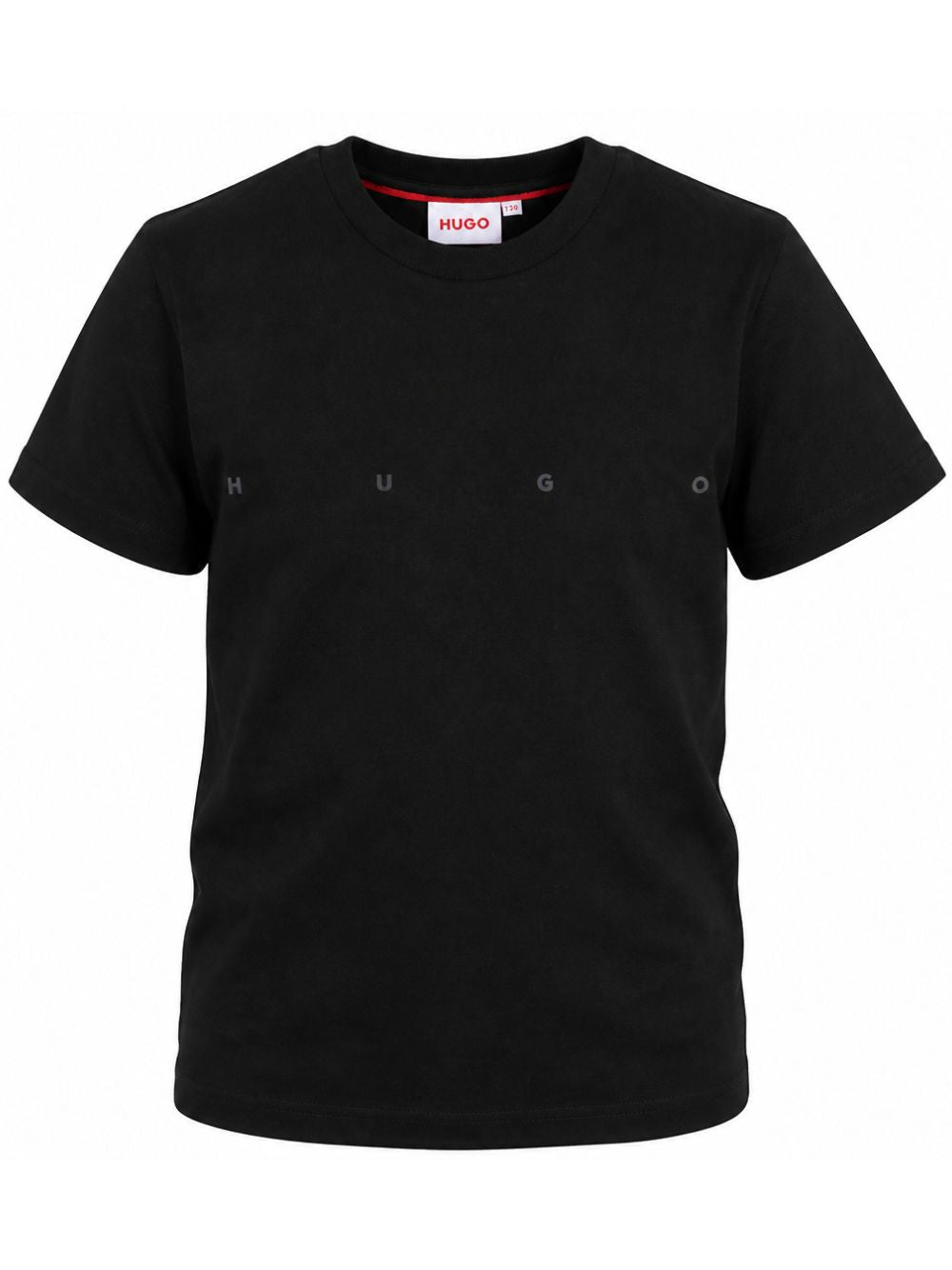 T-shirt per bambino Hugo Kids nera con logo sul davanti G01241 09B Hugo KIDS