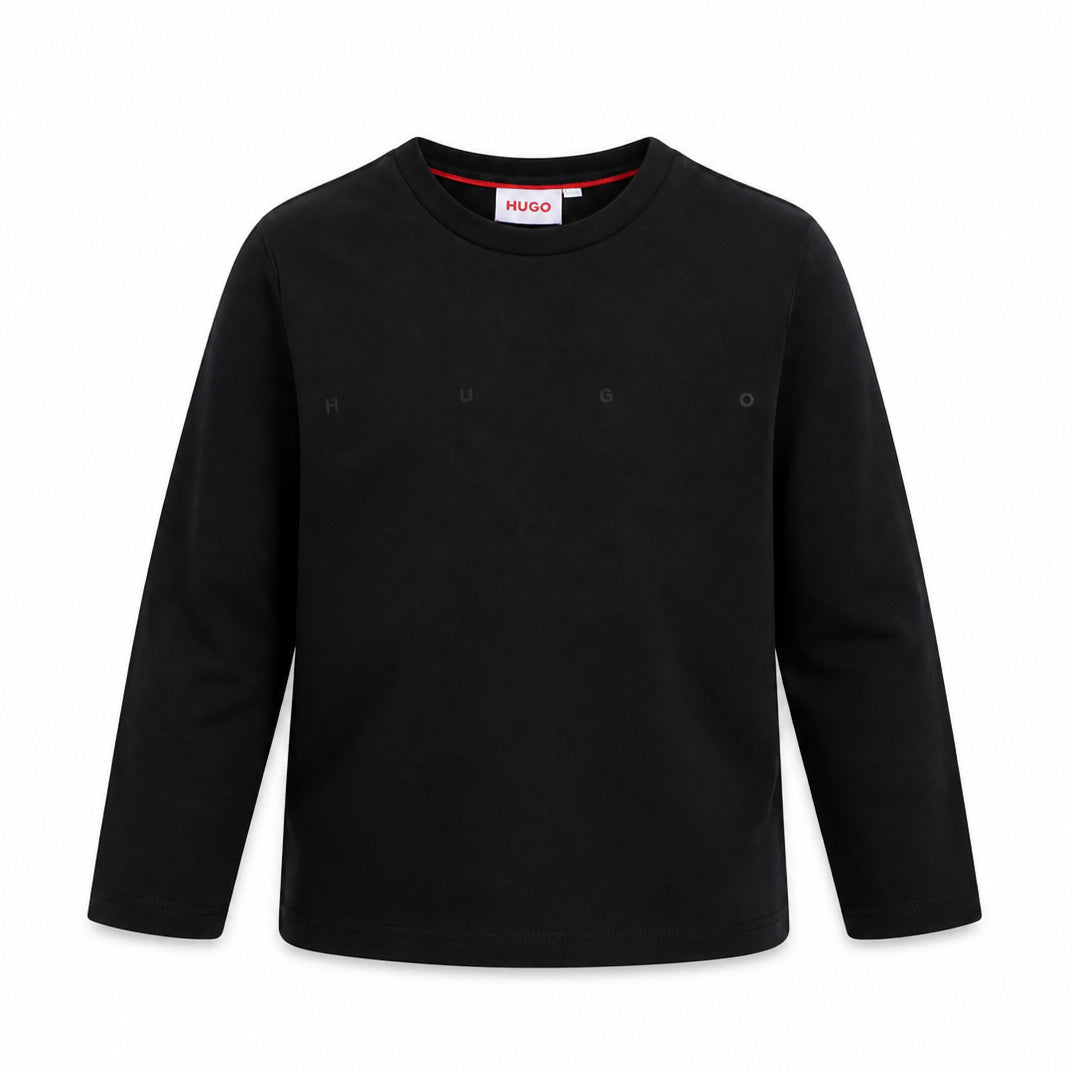 T-shirt per bambino Hugo Kids nera con logo G01243 09B Hugo KIDS