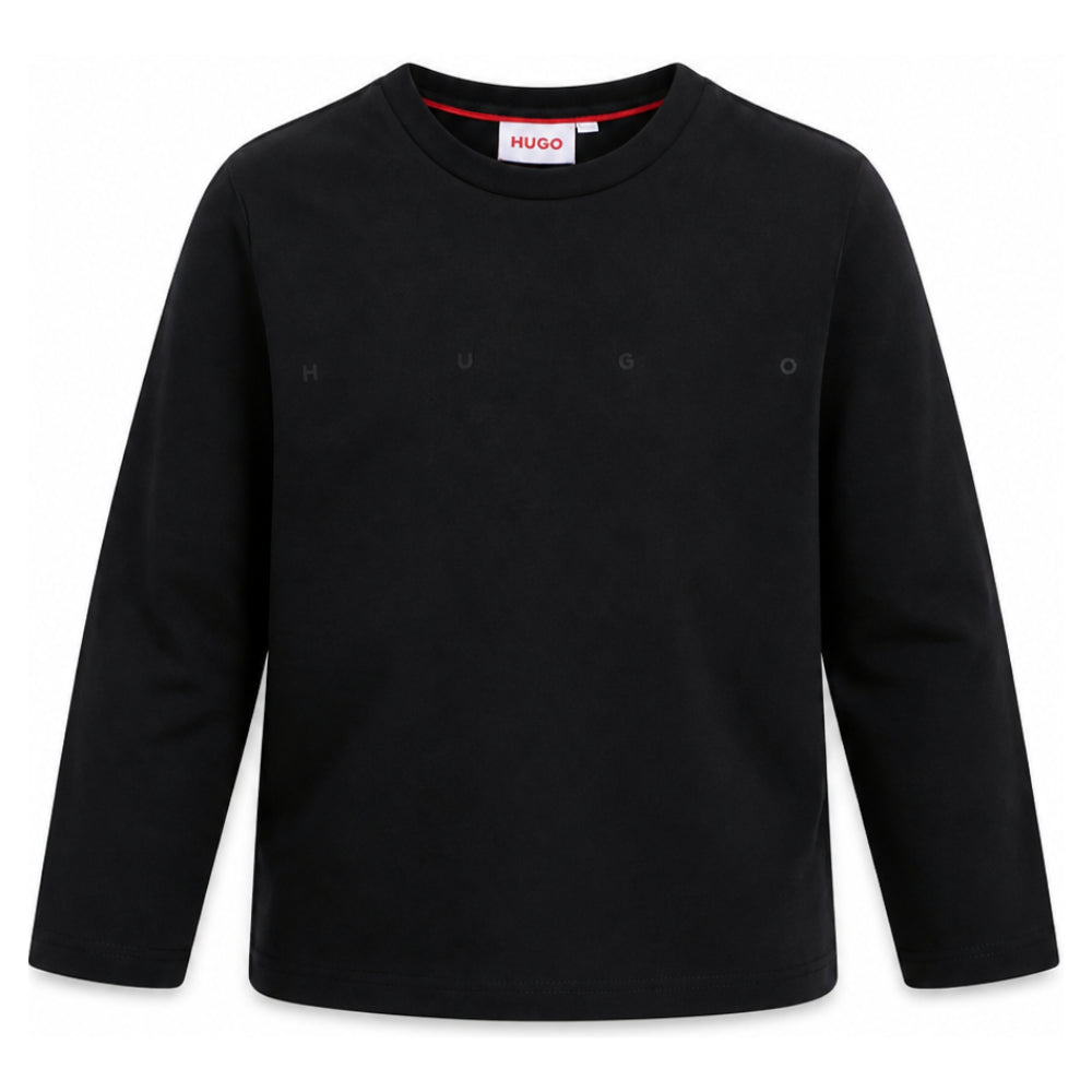 T-shirt per bambino Hugo Kids nera con logo G01243 09B Hugo KIDS
