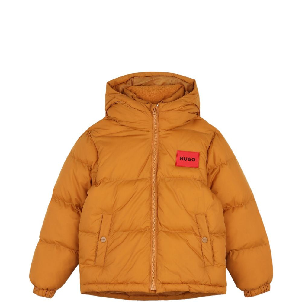 Giubbino per bambino Hugo Kids arancione con applicazione frontale con logo G01254 30B Hugo KIDS