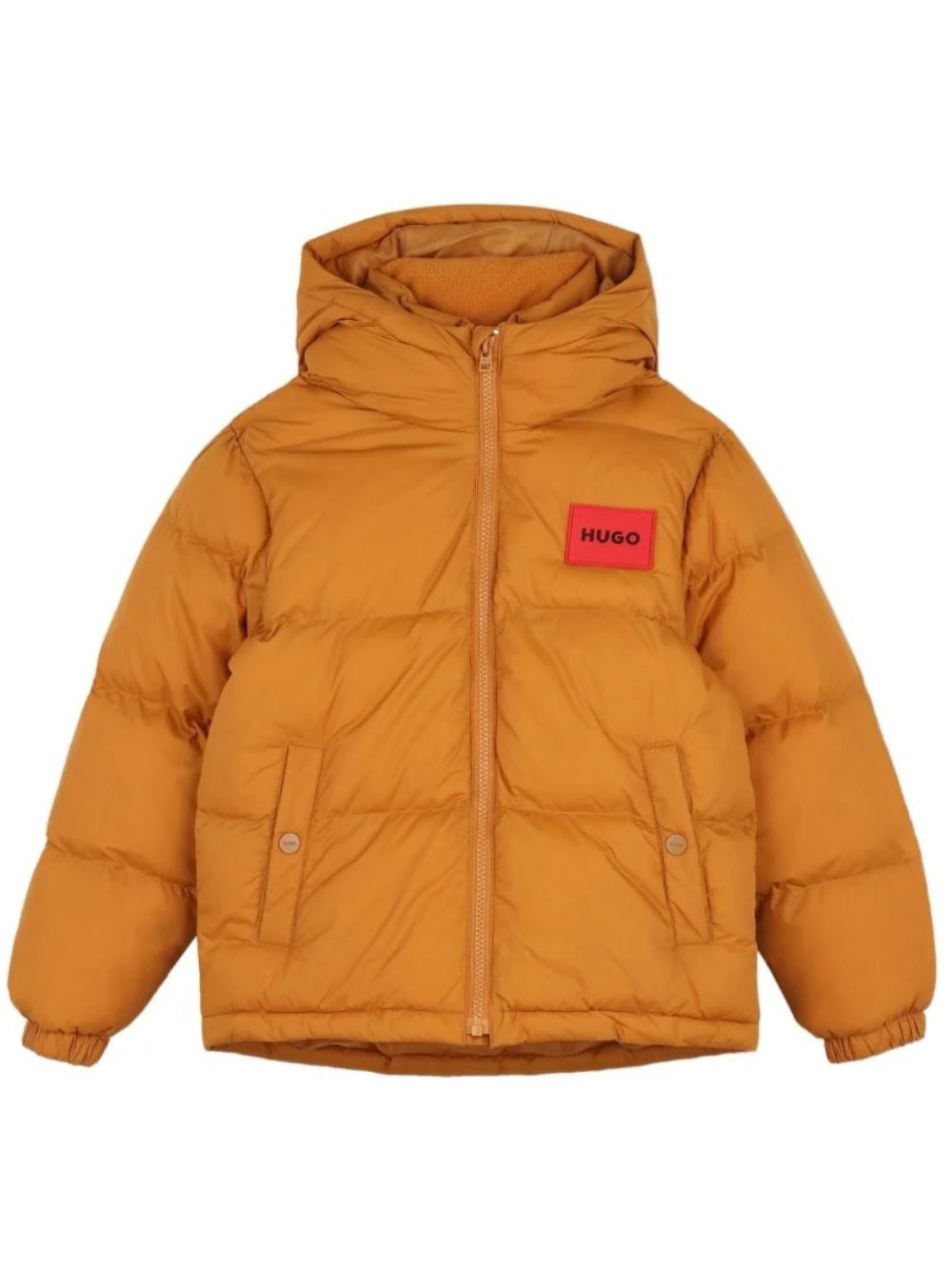 Giubbino per bambino Hugo Kids arancione con applicazione frontale con logo G01254 30B Hugo KIDS