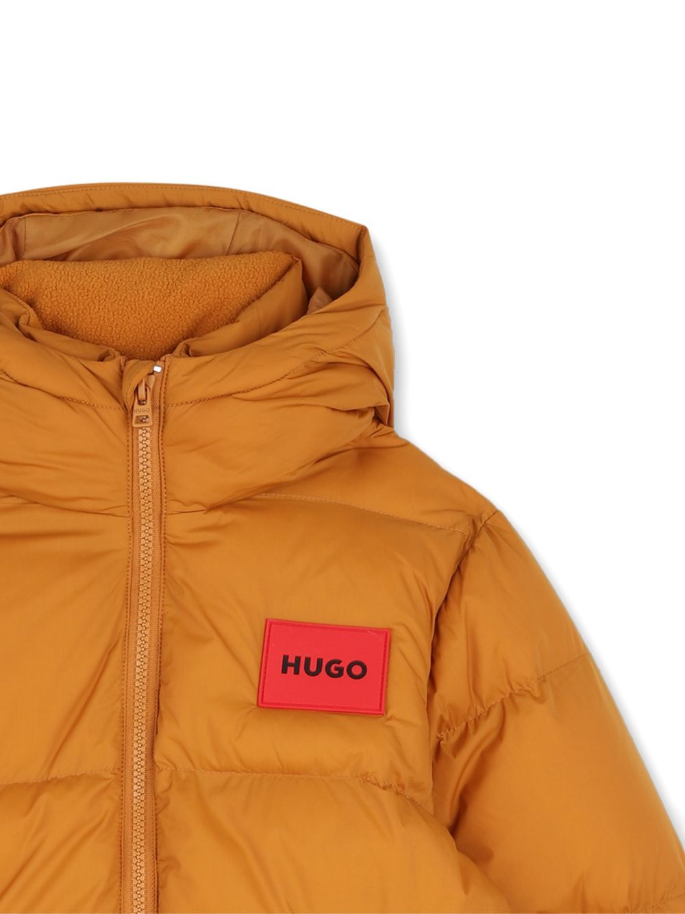 Giubbino per bambino Hugo Kids arancione con applicazione frontale con logo G01254 30B Hugo KIDS
