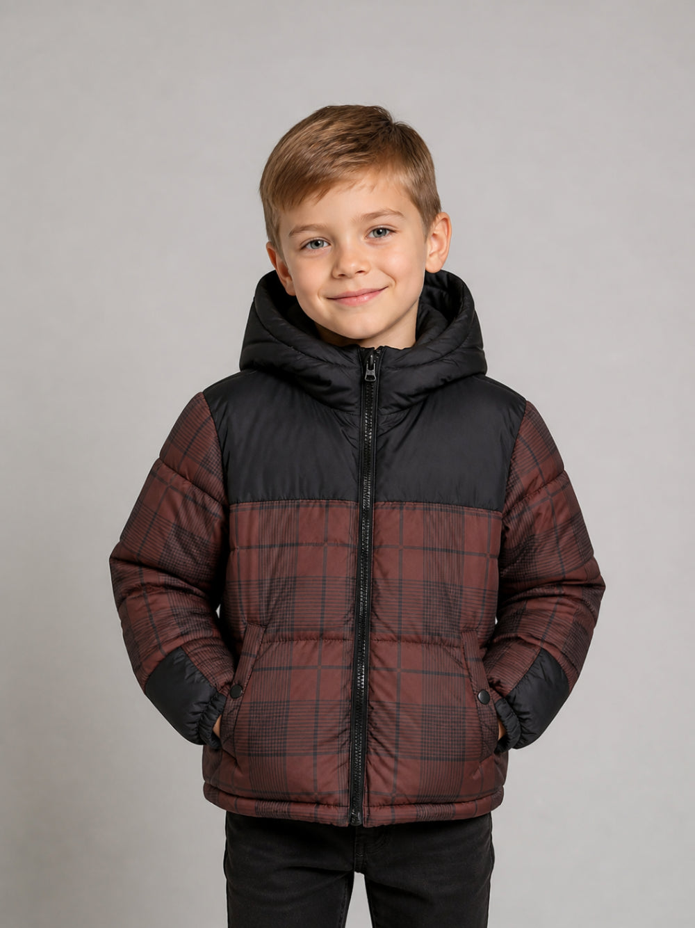 Giubbino per bambino Hugo Kids multicolore con design a quadri G01257 33G Hugo KIDS
