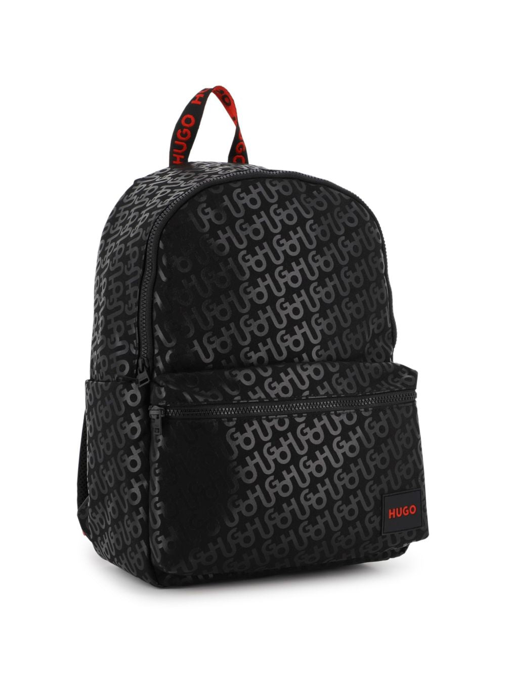Zaino per bambino Hugo Kids nero con monogramma all-over G01308 09B Hugo KIDS