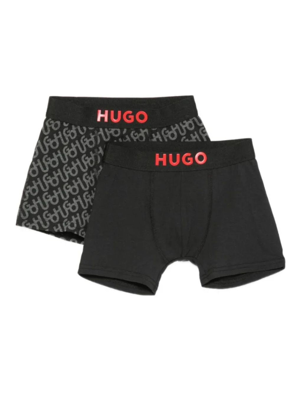 Set di due boxer per bambino Hugo Kids nere con fantasie diverse G01312 09B Hugo KIDS