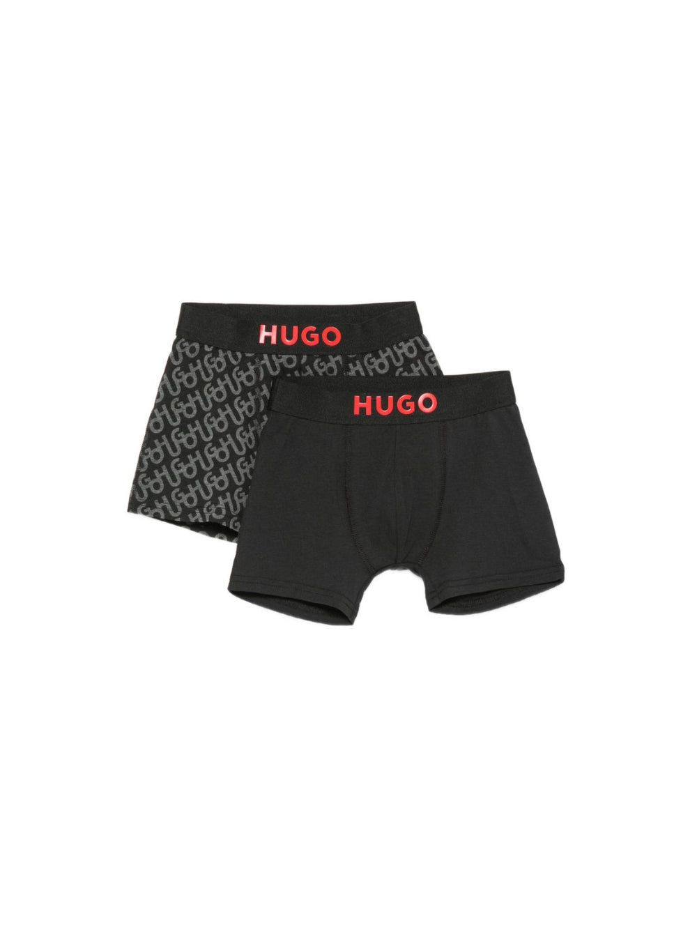Set di due boxer per bambino Hugo Kids nere con fantasie diverse G01312 09B Hugo KIDS
