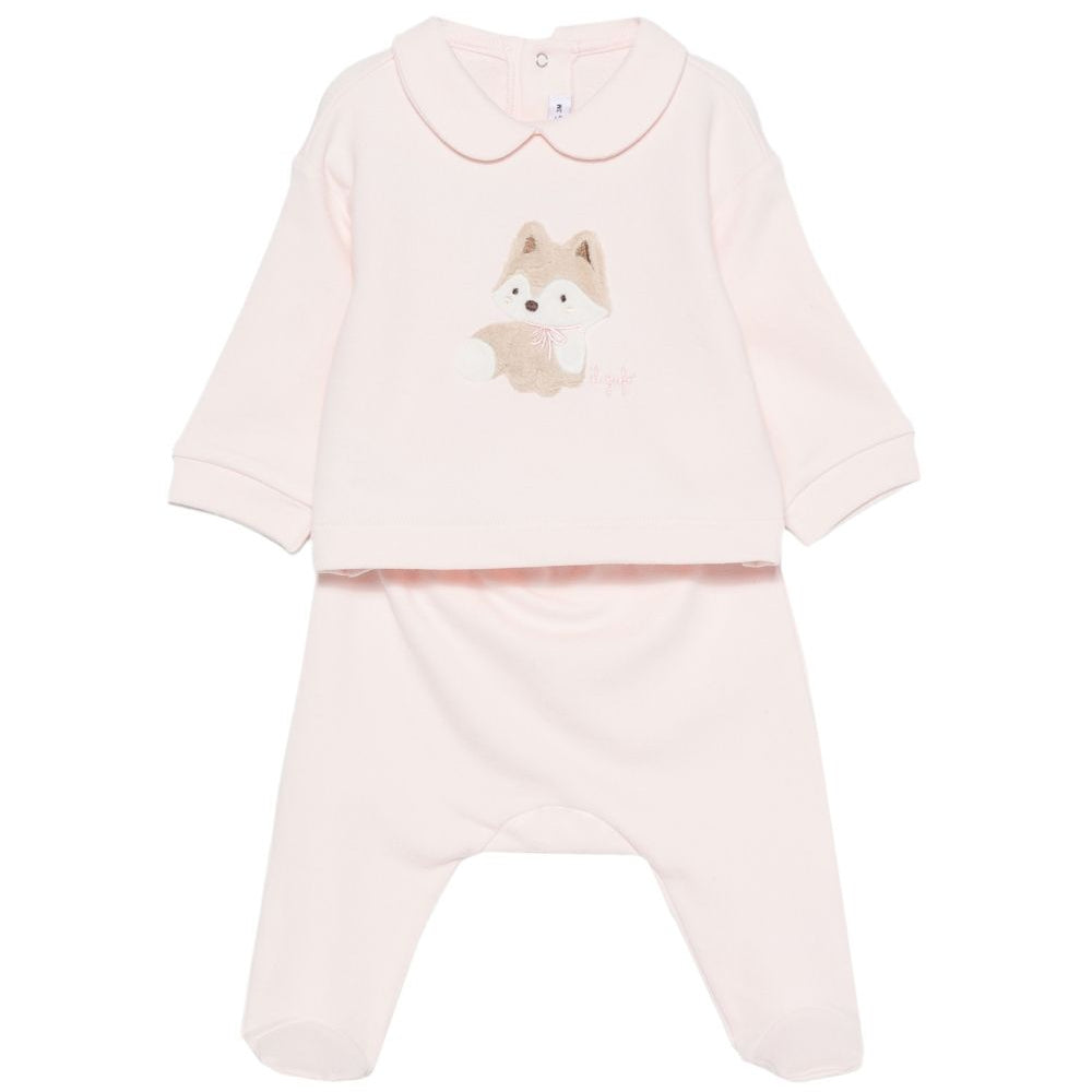 Pigiama per neonata Il Gufo Kids rosa con colletto Peter Pan A26GDF0036M0100 303 IL GUFO KIDS