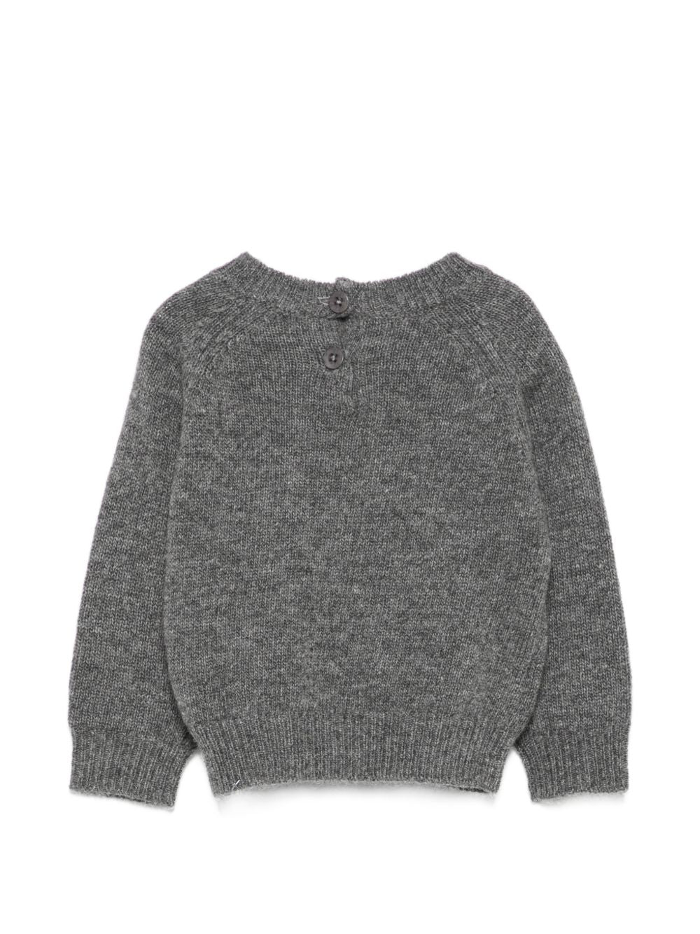 Maglione per neonato Il Gufo Kids grigio con ricamo orsetto A26GMA0024EM220 0807 IL GUFO KIDS